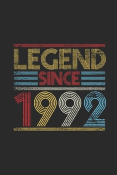 Paperback Legend Since 1992: Dotted Bullet Notebook (6" x 9" - 120 pages) Birthday Themed Notebook for Daily Journal, Diary, and Gift Book