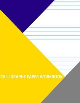 Paperback Calligraphy Paper Workbook: 10 Medium - Wide Lines Book