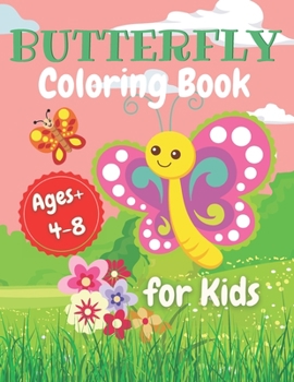 Paperback Butterfly Coloring Book for Kids: Ages 4-8, Children's Coloring Book