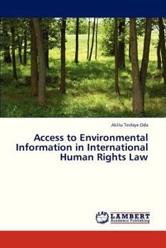 Paperback Access to Environmental Information in International Human Rights Law Book