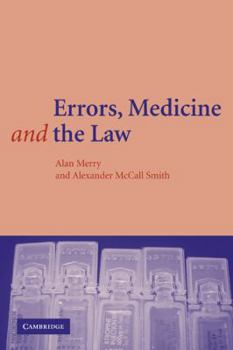 Paperback Errors, Medicine and the Law Book