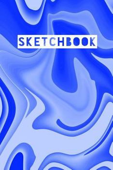 Sketchbook: Abstract Liquid Marble Mirror Blue Design