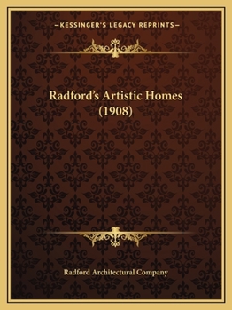 Paperback Radford's Artistic Homes (1908) Book