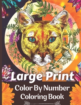 Paperback Large Print Color By Number Coloring Book: 50 Unique Color By Number Design for drawing and coloring Stress Relieving Designs for Kids Relaxation Crea Book