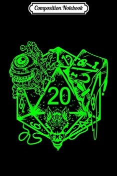 Composition Notebook: Dice Art DM Tabletop Gaming Gift Dragons D20 Dice Set  Journal/Notebook Blank Lined Ruled 6x9 100 Pages