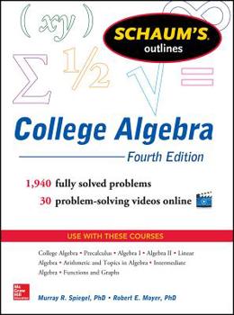 Paperback Schaum's Outline of College Algebra Book