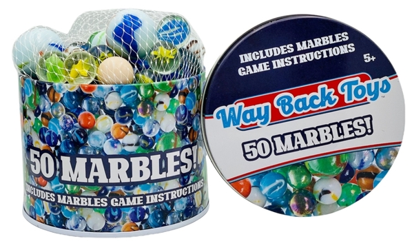 Misc. Marbles Tin Box - Way Back Toys Book