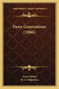Paperback Deux Generations (1886) [French] Book