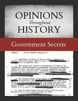 Hardcover Opinions Throughout History: Government Secrets: Print Purchase Includes Free Online Access Book