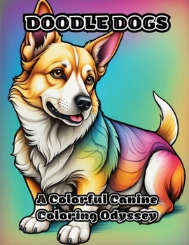 Paperback Doodle Dogs: A Colorful Canine Coloring Odyssey Book