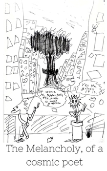 Paperback The Melancholy, of a cosmic poet Book
