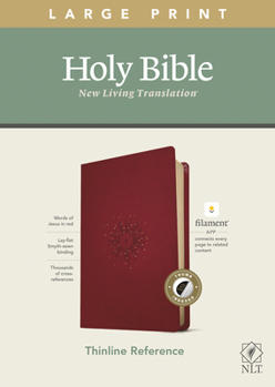 Imitation Leather NLT Large Print Thinline Reference Bible, Filament Enabled Edition (Red Letter, Leatherlike, Berry, Indexed) [Large Print] Book