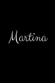 Martina: notebook with the name on the cover, elegant, discreet, official notebook for notes