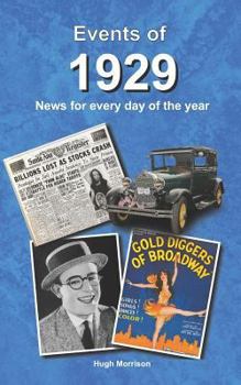 Paperback Events of 1929: news for every day of the year Book