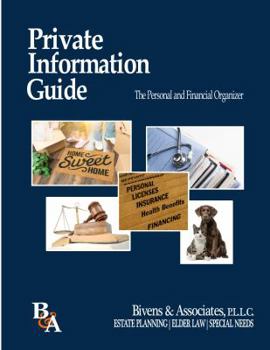 Paperback Private Information Guide: The Personal and Financial Organizer Book