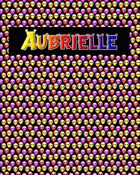 Paperback 120 Page Handwriting Practice Book with Colorful Alien Cover Aubrielle: Primary Grades Handwriting Book