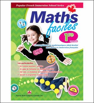Paperback Popular French Immersion School Series: Maths faciles Grade 1 [French] Book