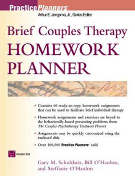 Paperback Brief Couples Therapy Homework Planner [With *] Book