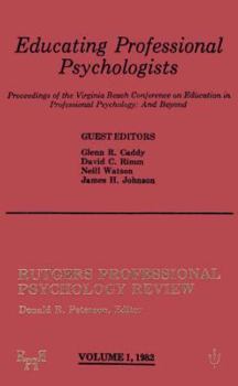 Hardcover Professional Psychology Review: Educating Professional Psychologists Book