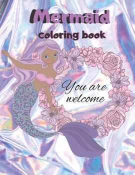 Paperback Mermaid coloring book: large print for kids 8-12 Book