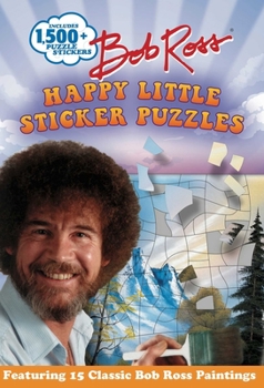 Paperback Bob Ross Happy Little Sticker Puzzles Book