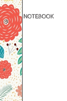 Paperback Notebook: Autumn flower wrap around design notebook: 90 blank lined pages: 6x9 Book