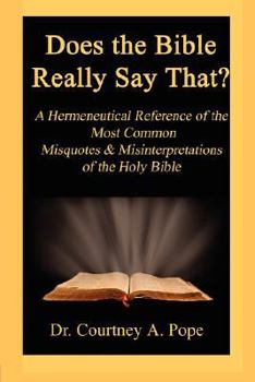 Paperback Does the Bible Really Say That? Book