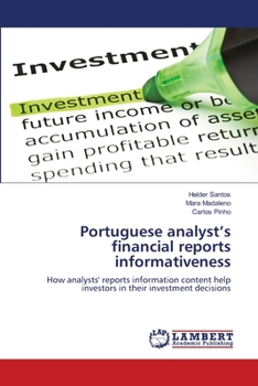 Paperback Portuguese analyst's financial reports informativeness Book