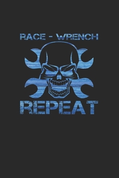 Paperback Race wrench repeat: 6x9 Stock Car Racing - blank with numbers paper - notebook - notes Book