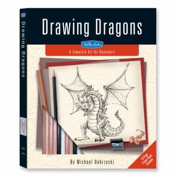Paperback Drawing Dragons: A Complete Drawing Kit for Beginners [With Sandpaper Block, Tortillons & Pencil ExtenderWith Pens/PencilsWith Paint BrushWith Waterco Book