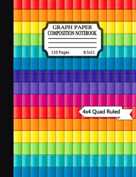 Paperback Graph paper composition notebook: Grid Paper Composition Notebook with beautiful colored cover pages-(KIDS, GIRLS, BOYS, STUDENT)- Quad Ruled(4x4) 110 Book