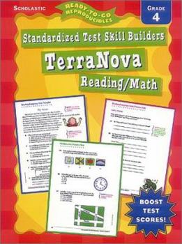 Paperback TerraNova Reading/Math: Standardized Test Skill Builders Grade 4 Book