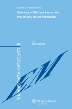 Hardcover Directory of EU Case Law on the Preliminary Ruling Procedure Book