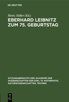 Hardcover Eberhard Leibnitz Zum 75. Geburtstag [German] Book