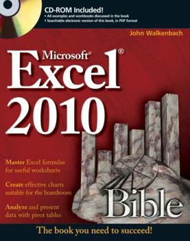 Paperback Excel 2010 Bible [With CDROM] Book