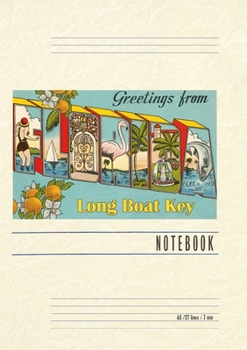 Paperback Vintage Lined Notebook Greetings from Longboat Key Book
