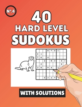 Paperback Hard Sudoku puzzle book: Hard 40 Sudoku puzzles to solve - Includes solutions Book