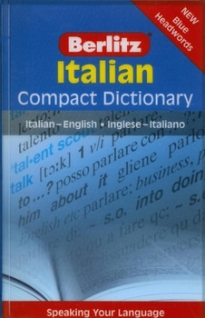 Paperback Italian Compact Dictionary: Italian-English/Inglese-Italiano (Berlitz Compact Dictionary) Book