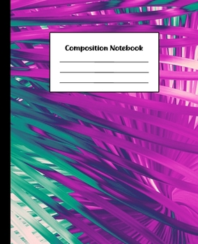 Composition Notebook: Purple & Teal Wave Pattern Abstract Art | College Ruled Back To School Notebook For Students, Kids, Teens, Adults & Teachers | ... & Journaling 41 (Composition Notebooks)