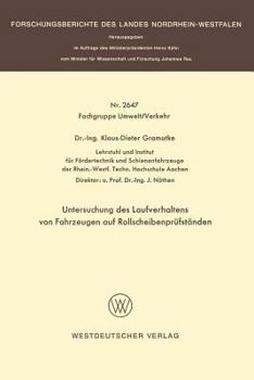 Paperback Untersuchung Des Laufverhaltens Von Fahrzeugen Auf Rollscheibenprüfständen [German] Book