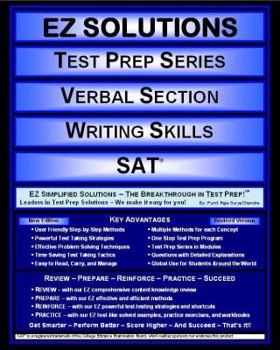Paperback EZ Solutions - Test Prep Series - Verbal Section - Writing Skills - SAT (Edition: Updated. Version: Revised. 2015) (EZ Test Prep) Book