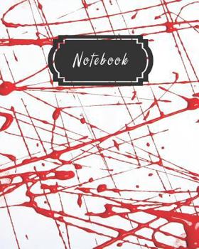 Paperback Red Splatter Paint Art 4x4 Graph Notebook Book