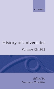 Hardcover History of Universities: 1992 Book
