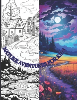 Paperback coloring book Nature aventures for kids Book