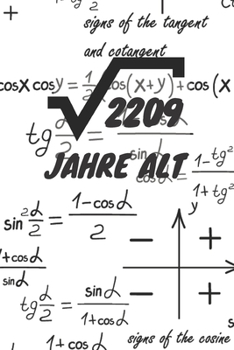 Paperback 2209 Jahre alt: 47. Geburtstag Liniertes Mathe Wurzel Geburtstags Notizbuch oder G?stebuch Geschenk liniert - Journal mit Linien [German] Book