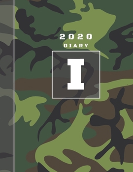 Paperback Personalised 2020 Diary Week To View Planner: A4 Letter I Dark Green And Black Camo Camouflage Organiser And Planner For The Year Ahead, School, Busin Book