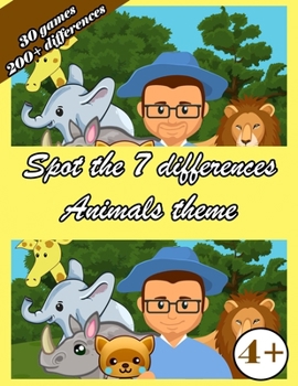 Paperback Spot the differences: Animals theme- Puzzles for kids 4-8 - find the differences - My first spot the differences Book