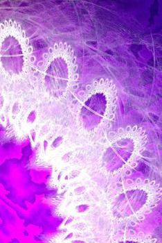 Paperback LETTERS To MYSELF JOURNAL - White Lace on Purple Metal: a 42-page journal with exquisite artwork on every page. Book