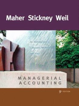 Hardcover Managerial Accounting: An Introduction to Concepts, Methods and Uses Book