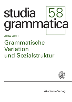 Hardcover Grammatische Variation und Sozialstruktur [German] Book
